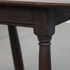 Charmante, Grote Antieke Engelse Bijzettafel/ Stool Met Een Prachtig Patina thumbnail 5