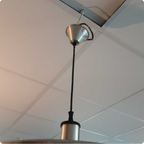 Retro Oranje Plafondlamp / Space Age Ufo Lamp (<<<brand>>>) 60s Hanglamp Dutch Design Bruin thumbnail 3