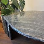 Italiaans Vintage Salontafel Groen Marmer Roche Bobois thumbnail 9