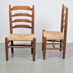 Set 2 Vintage Brutalist Charlotte Perriand Stoel Japandi '60 thumbnail 9