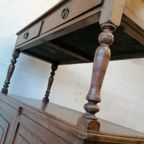 Sidetable Kast Antiek Eiken Hout thumbnail 18