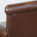 Donkerbruine Rundleren Engelse Stijl Fauteuil/armchair Met Een Robuuste Uitstraling thumbnail 13