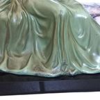 Jacques Limousin Beeld. Art-Deco Dame Met Haar Honden thumbnail 8