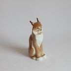 Porcelain Lynx Or Bobcat Sculpture By Lomonosov, Ussr thumbnail 15