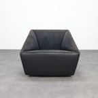 Postmodern Leather Armchair On Wheels By Cor thumbnail 3