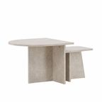 Eves Salontafel Set - 60 X 60 Cm - Beige Marmerlook thumbnail 7