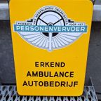 Emaille Reclamebord F.N.O.P. Erkend Ambulance Autobedrijf🚘 thumbnail 2