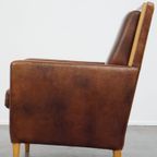 Mooie En Comfortabele Schapenleren Art Deco Design Fauteuil Met Een Prachtige Kleur thumbnail 13