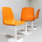 Vintage Seventies Kuipstoel, Eetkamerstoel - Oranje thumbnail 7