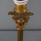 Antieke Franse Goud Kleurige Lamp, Eind 1800 thumbnail 8