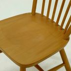 Set Of 4 Scandinavian Spindle Back Dining Chairs In Style Of Akerblom 1960s thumbnail 9