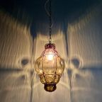 Venetiaanse Ophanging In Geblazen Glas En Gesmeed Metaal thumbnail 11