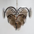 Vintage Hanglamp 6 Lichtpunten Rookglazen Schijven thumbnail 12