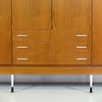 Grote Vintage Mid Century 6-deurs Kledingkast In Teak, 1960s thumbnail 4