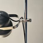 Verstelbare Vintage Staande Vloerlamp, Chroom Met Zwarte Spots. 1970’S thumbnail 7