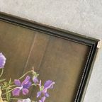 Vintage Stilleven Prent Van Margaret Lewington Met Viooltjes thumbnail 9