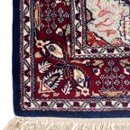 Handgeknoopt Perzisch Vloerkleed 124X175Cm - Wol Tapijt Vintage Vazen Bruin Blauw thumbnail 9