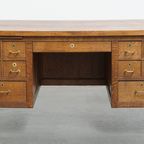 Antiek Art Deco Bureau Uit Begin 20e Eeuw Gemaakt Van Eikenhout In Amsterdamse School Stijl thumbnail 1