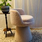 Ronde Fauteuil In Crème Teddy thumbnail 7