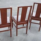 Set Van 3 Art Deco Amsterdamse School Eetkamerstoelen thumbnail 13