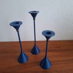 Vintage Set Van 3 Diabolo Kandelaars Memphis Milano Stijl thumbnail 2