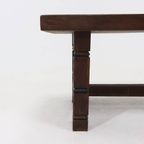 Artisan Handcarved Solid Tropical Wooden Dining Table 1920S thumbnail 10