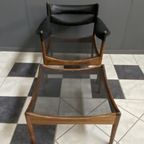 Kristian Vedel Rosewood & Leather ‘Modus’ Lounge Chair For Søren Willadsen Incl Ottoman thumbnail 10