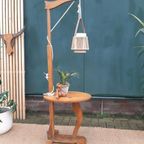 Lectuurtafeltje Met Lampenkap Bijzettafeltje Staande Lamp thumbnail 7