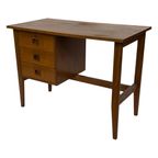 Vintage Bureau Jaren 60 Compacte Werkplek Teak Design thumbnail 2