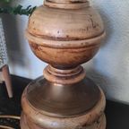Vintage Lampvoet Hout Metaal thumbnail 7
