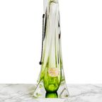 Mid-century Tafellamp Kristal Groen Val Saint Lambert 1950’s thumbnail 9