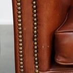 Set Van 2 Elegante En Stijlvolle Engelse Stijl Clubfauteuils Gemaakt Van Rundleer thumbnail 14