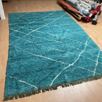 HKLIVING Handgeknoopt Wollen Vloerkleed Turquoise thumbnail 6