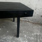 Slatted Black Wooden Bench / Coffee Table thumbnail 6