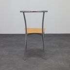 4x Postmoderne Eetkamerstoel Chrome & Plywood Segis, 90s thumbnail 14