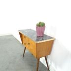 Jaren 50 Kastje Met Lades En Formica Blad Vintage thumbnail 11