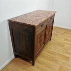 Vintage Frans Dressoir Commode, Ladekast, Badkamermeubel Met Marmer Blad. 30 thumbnail 11