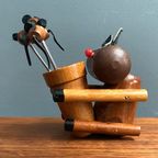 Teak Cat & Mice Cocktail Forks 1960S thumbnail 4