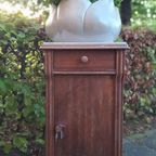 Set Van 2 Vintage Fauteuils Met Gebogen Houten Armleggers thumbnail 8