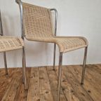 2 Vintage Bauhaus Stijl Koordstoelen Design Buisframe thumbnail 3