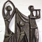 Keramiek Wandsculptuur Paul Vermeire, 1960S thumbnail 3