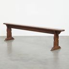 Luxe Antieke Halbank/ Bank Uit Frankrijk Voor Aan De Eettafel Met Prachtige Originele Details thumbnail 9