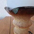 2 Brutalist Vintage Tafel Lampen Keramiek Jaren 70. thumbnail 6