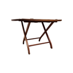 Vintage Mahonie Salontafel Met Dienblad, Jaren 70 thumbnail 3