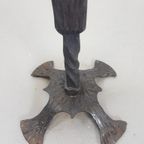 Vintage Brutalist Vloer Kandelaar Cast Iron Mid Century 1960 thumbnail 6