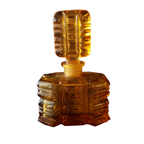 Vintage Art Deco Stijl Parfumflesje Amber Kleurig Glas thumbnail 7