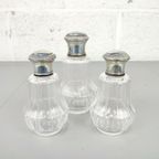 Antieke Parfumset Glas & Zilver thumbnail 2