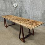 Antieke Tafel Schragentafel Xxl Tuintafel 89 X 308 Cm thumbnail 4