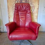 Rood Lederen Relexfauteuil thumbnail 2