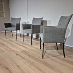 3X Bert Plantagie Eetkamerstoelen - Grijs - Taupe - Design thumbnail 2